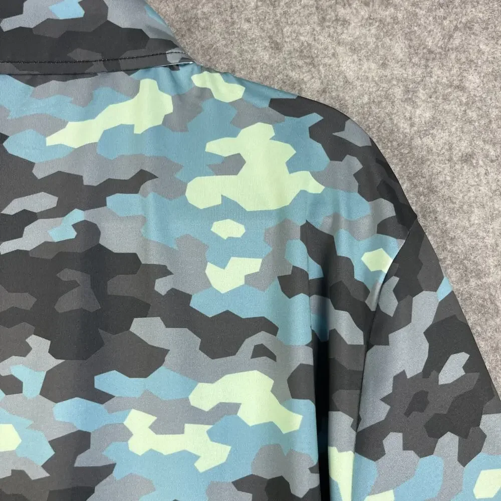 Sunday Swagger Golf Polo Shirt Mens XL Blue Camo Short Sleeve Performance - Picture 11 of 12